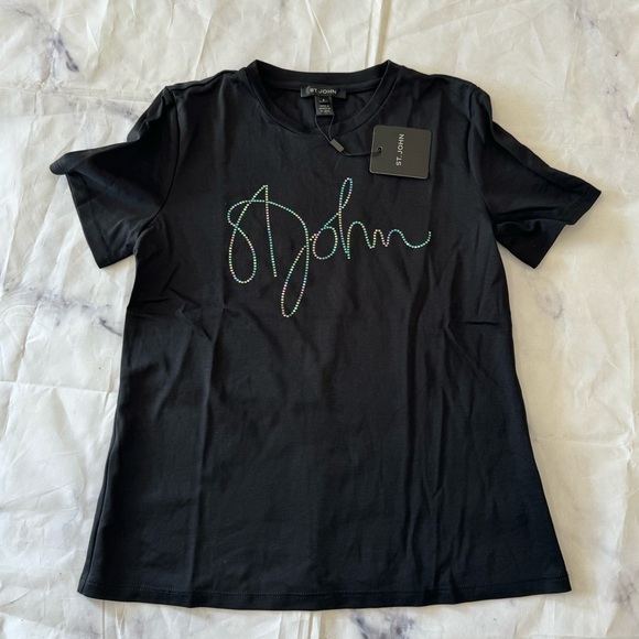 LAST PRICE🍒🤍Rhinestone Logo T-Shirt
ST. JOHN COLLECTION - Picture 2 of 16